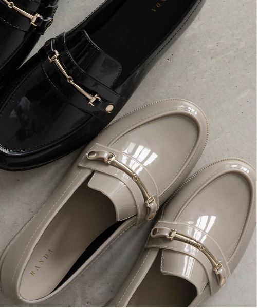 RANDA(ランダ)の「ビットローファーレインシューズ(レインシューズ・レディース・ブラック/グレイッシュベージュ・LL/S/M/L)」の12枚目の写真