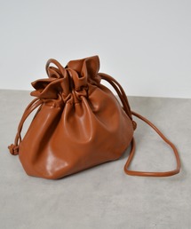 ＆soiree（アンドソワレ）の「PUレザー巾着ショルダーバッグ（ショルダーバッグ）」