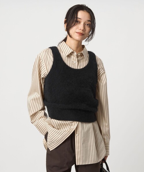 ヘアリー ニット キャミソール（ベスト）｜green label relaxing