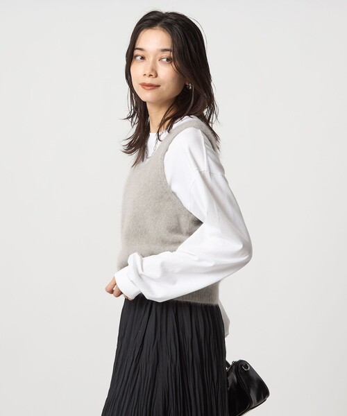 セール】ヘアリー ニット キャミソール（ベスト）｜green label