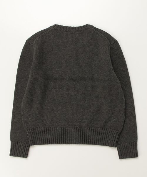 POLO RALPH LAUREN CHILDRENSWEAR（ポロ ラルフ ローレン チルドレンズウェア）の「ロゴ クレスト コットン セーター（ニット/セーター・キッズ・グレー系・M/S/L/XL）」の4枚目の写真