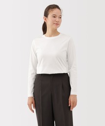 無印良品（ムジルシリョウヒン）の「婦人　天竺編みクルーネック長袖Ｔシャツ（Tシャツ/カットソー・レディース）」