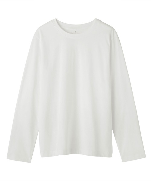 無印良品（ムジルシリョウヒン）の「婦人　天竺編みクルーネック長袖Ｔシャツ（Tシャツ/カットソー・レディース・ブラック系/ブルー系/グレー/ホワイト/ブラック/ブラウン系/グレー系・XL/L/M/S/XS/XXL）」の9枚目の写真