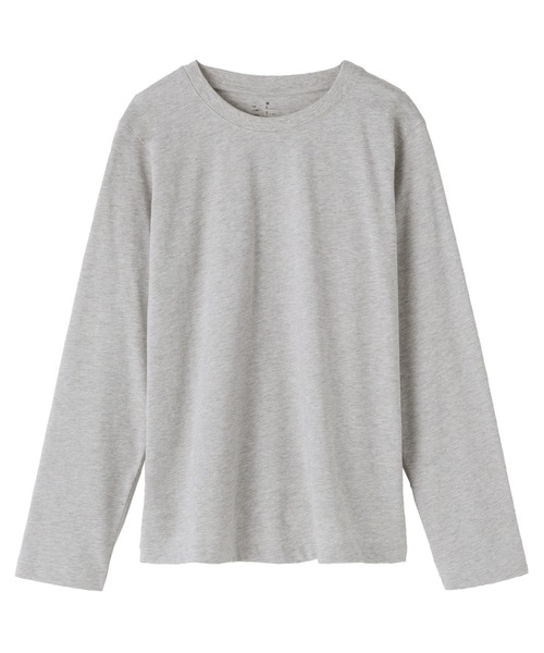 無印良品（ムジルシリョウヒン）の「婦人　天竺編みクルーネック長袖Ｔシャツ（Tシャツ/カットソー・レディース・ブラック系/ブルー系/グレー/ホワイト/ブラック/ブラウン系/グレー系・XL/L/M/S/XS/XXL）」の22枚目の写真