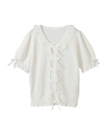 新品 ピンクハウス♥ボレロ丈フリルカーディガン PINK HOUSE｜ピンクハウスのカーディガン/ボレロ（フリル）通販