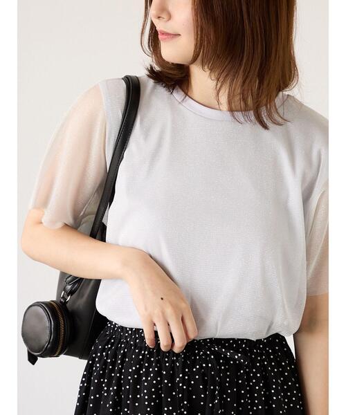 Te chichi TERRASSE(テチチテラス)の「ラメチュールドッキングトップス(その他トップス・レディース・ピンク/オフホワイト/ブラック/パープル・F)」の2枚目の写真