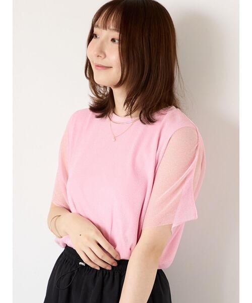 Te chichi TERRASSE(テチチテラス)の「ラメチュールドッキングトップス(その他トップス・レディース・ピンク/オフホワイト/ブラック/パープル・F)」の7枚目の写真
