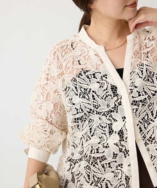 フラワーレースシャツ(シャツ/ブラウス)|IENA(イエナ)の フラワーレースシャツ(シャツ/ブラウス)|IENA(イエナ)の