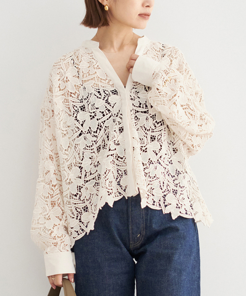 IENA フラワーレースシャツ フラワーレースシャツ（シャツ/ブラウス）｜IENA（イエナ）の