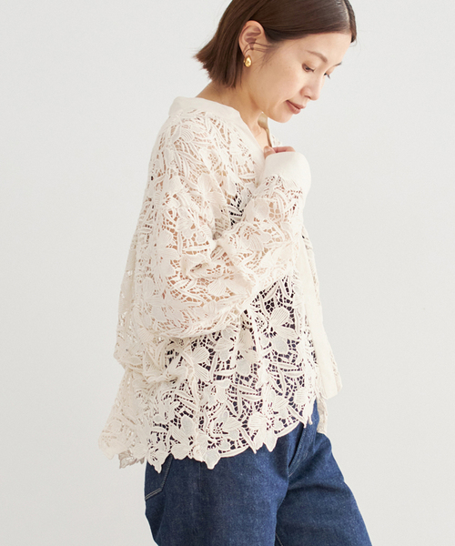 IENA フラワーレースシャツ フラワーレースシャツ（シャツ/ブラウス）｜IENA（イエナ）の