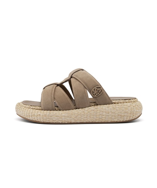 ASH（アッシュ）の「ASH/アッシュ【VOX】ラフィアソールスライドサンダル（サンダル・レディース・ブラウン・36/37/38/39）」の2枚目の写真