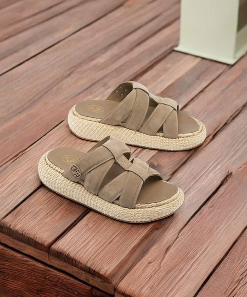 ASH（アッシュ）の「ASH/アッシュ【VOX】ラフィアソールスライドサンダル（サンダル・レディース・ブラウン・36/37/38/39）」の8枚目の写真