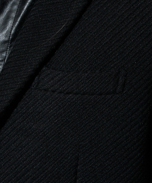 5351 POUR LES HOMMES（ゴーサンゴーイチプールオム）の「【25A/W】尾州産 ピークドラペル チェスターコート（チェスターコート・メンズ・ブルー/ブラック・44/46/48/50）」の10枚目の写真
