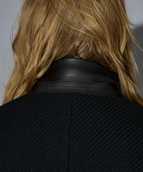 5351 POUR LES HOMMES（ゴーサンゴーイチプールオム）の「【25A/W】尾州産 ピークドラペル チェスターコート（チェスターコート・メンズ・ブルー/ブラック・44/46/48/50）」の12枚目の写真