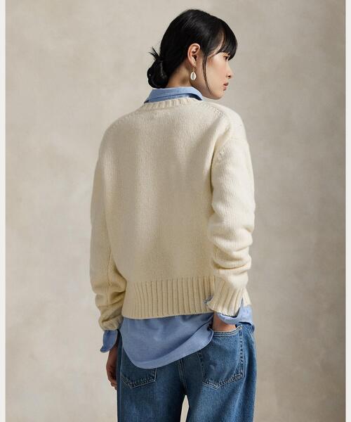 Pロゴ ウールブレンド クルーネック セーター（ニット/セーター