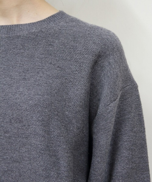 ORCIVAL(オーシバル)の「ORCIVAL/オーシバル ラウンドネックプルオーバー ROUND NECK PULLOVER OR-D0119 MON(ニット/セーター・レディース・パープル/トップグレー・1)」の3枚目の写真