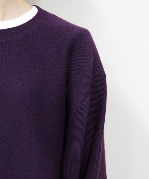 ORCIVAL(オーシバル)の「ORCIVAL/オーシバル ラウンドネックプルオーバー ROUND NECK PULLOVER OR-D0119 MON(ニット/セーター・レディース・パープル/トップグレー・1)」の8枚目の写真