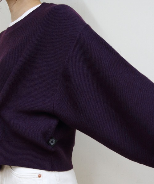 ORCIVAL(オーシバル)の「ORCIVAL/オーシバル ラウンドネックプルオーバー ROUND NECK PULLOVER OR-D0119 MON(ニット/セーター・レディース・パープル/トップグレー・1)」の9枚目の写真