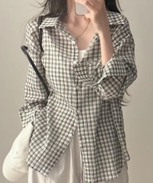 軽やかに羽織れる!ゆったりチェック柄シャツ
