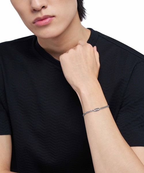 EMPORIO ARMANI（エンポリオアルマーニ）の「エンポリオ・アルマーニ アクセサリー メンズ ブレスレット シルバー EGS3247040（ブレスレット・メンズ・シルバー・FREE）」の2枚目の写真