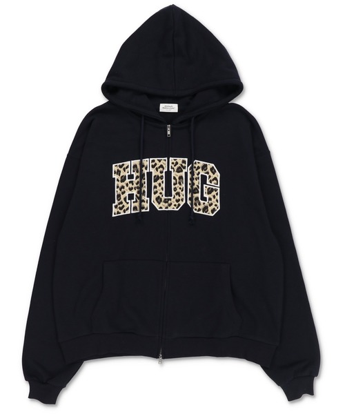 ✨極美品✨近年モデル レオナール メッシュ ジップ パーカー ロゴ 総柄 42 ✨極美品✨近年モデル レオナール メッシュ ジップ パーカー