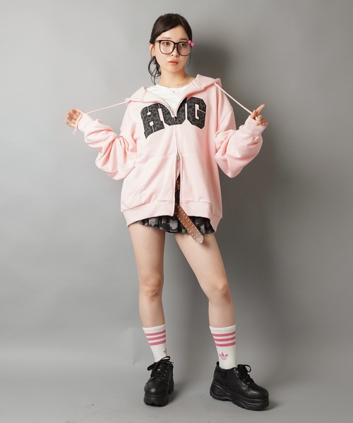 レオパロゴがGALくて可愛い☆Wジップビッグパーカー（パーカー