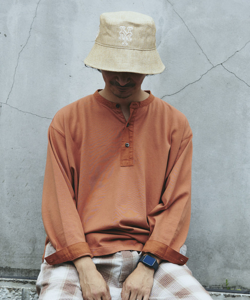 JOURNAL STANDARD relume(ジャーナルスタンダード レリューム)の「ガーメントダイ スリーピング ヘンリーネック Tシャツ(Tシャツ/カットソー・メンズ・キャメル/ホワイト/ブラックミックス・LARGE/MEDIUM)」の19枚目の写真