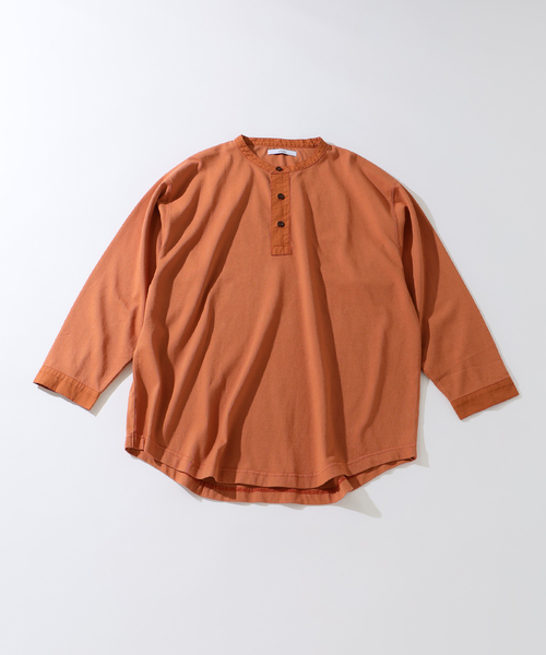 JOURNAL STANDARD relume(ジャーナルスタンダード レリューム)の「ガーメントダイ スリーピング ヘンリーネック Tシャツ(Tシャツ/カットソー・メンズ・キャメル/ホワイト/ブラックミックス・LARGE/MEDIUM)」の12枚目の写真