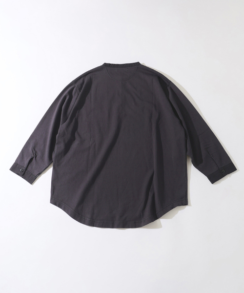 JOURNAL STANDARD relume(ジャーナルスタンダード レリューム)の「ガーメントダイ スリーピング ヘンリーネック Tシャツ(Tシャツ/カットソー・メンズ・キャメル/ホワイト/ブラックミックス・LARGE/MEDIUM)」の6枚目の写真