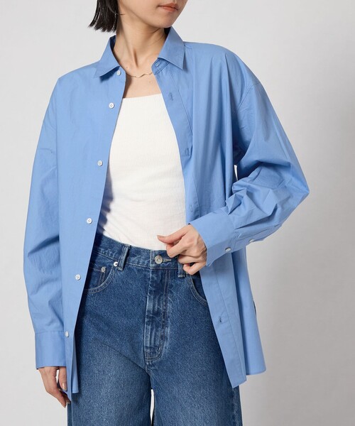 CITEN（シテン）の「＜CITEN＞エッセンシャルシャツ（シャツ/ブラウス・レディース・ワイン/ライトブルー/その他1・M/S）」の2枚目の写真