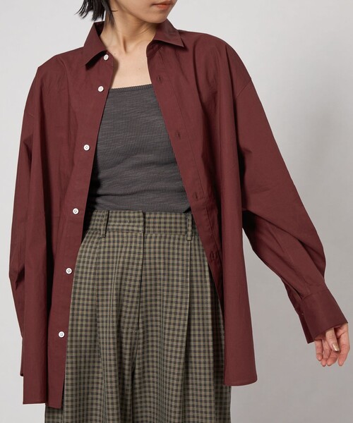 CITEN（シテン）の「＜CITEN＞エッセンシャルシャツ（シャツ/ブラウス・レディース・ワイン/ライトブルー/その他1・M/S）」の6枚目の写真