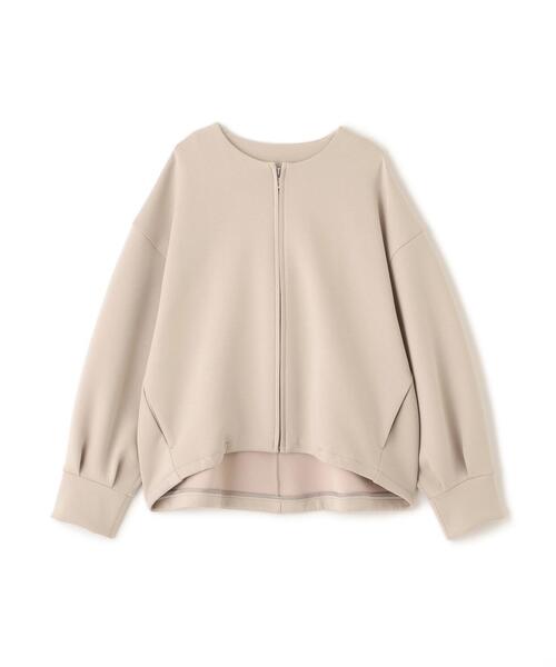NATURAL BEAUTY BASIC（ナチュラルビューティーベーシック）の「◇ノーカラーダンボールブルゾン（ブルゾン・レディース・ベージュ/ダークカーキ/ブラック・FREE）」の5枚目の写真