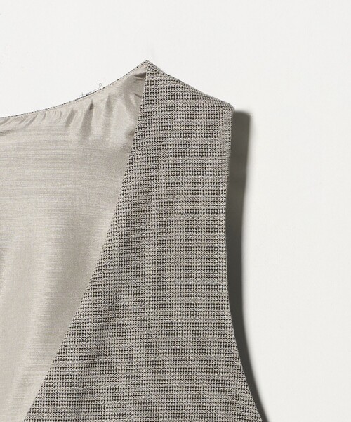 green label relaxing（グリーンレーベルリラクシング）の「［size SHORTあり］TWEEDY  ツイーディー Vネック フレア ジャンパースカート（ジャンパースカート・レディース・ブラック/ベージュ・FREE/SHORT）」の21枚目の写真