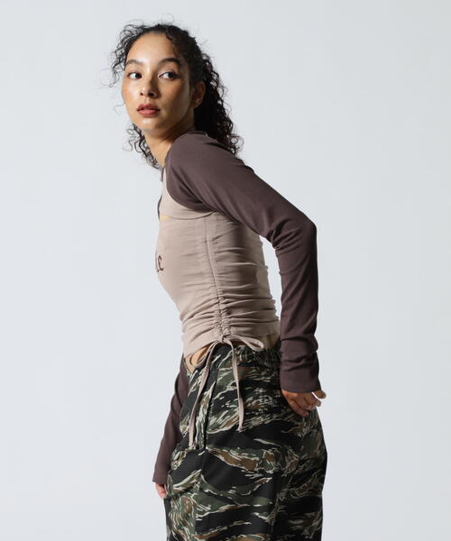 ROYAL FLASH（ロイヤルフラッシュ）の「MITSUKI/ミツキ/3WAY DESIGN TOPS（Tシャツ/カットソー・レディース・ホワイト/キャメル・F）」の9枚目の写真