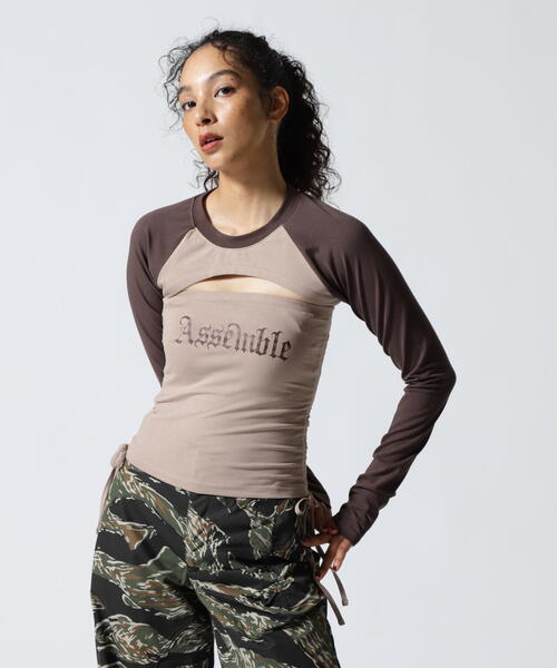 ROYAL FLASH（ロイヤルフラッシュ）の「MITSUKI/ミツキ/3WAY DESIGN TOPS（Tシャツ/カットソー・レディース・ホワイト/キャメル・F）」の8枚目の写真