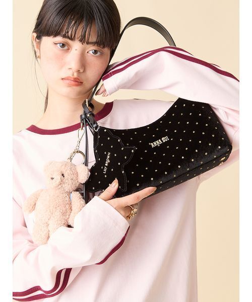 【LILY BROWN ×ANNA SUI】バタフライミラーチャーム付きバッグ LILY BROWN｜【LILY BROWN ×ANNA SUI】バタフライミラーチャーム