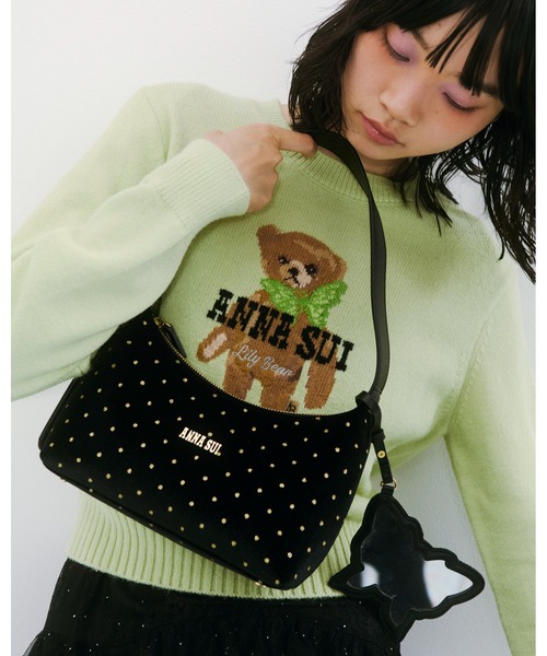 【LILY BROWN ×ANNA SUI】バタフライミラーチャーム付きバッグ LILY BROWN ×ANNA SUI】バタフライミラーチャーム付きバッグ