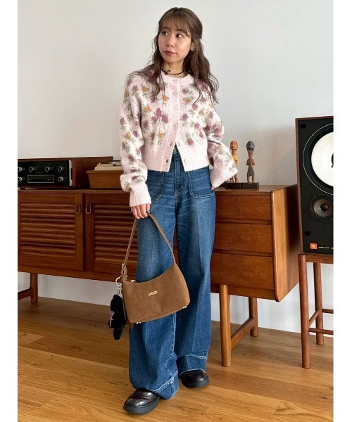 LILY BROWN（リリーブラウン）の「【LILY BROWN ×ANNA SUI】バタフライミラーチャーム付きバッグ（ハンドバッグ・レディース・ブラウン/ブラック/ライトブルー・F）」の9枚目の写真