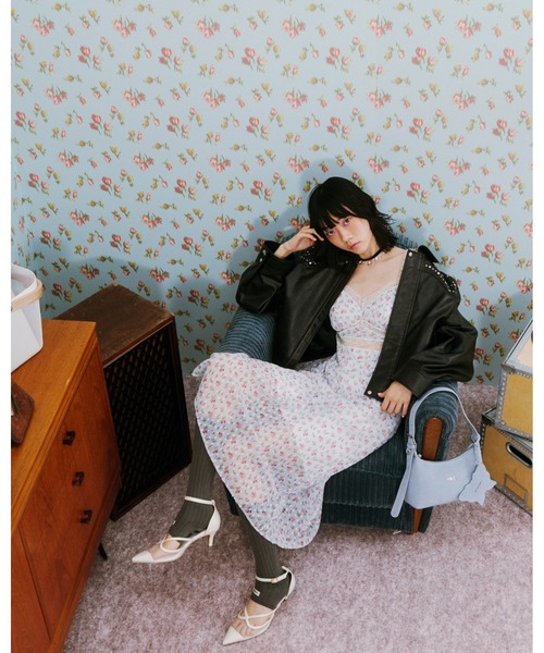 LILY BROWN（リリーブラウン）の「【LILY BROWN ×ANNA SUI】バタフライミラーチャーム付きバッグ（ハンドバッグ・レディース・ブラウン/ブラック/ライトブルー・F）」の11枚目の写真