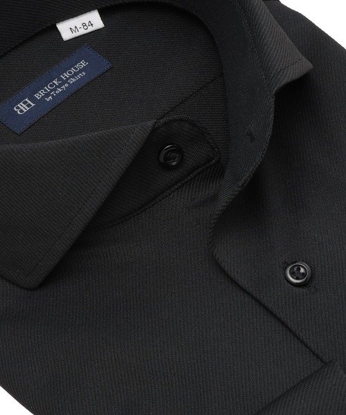 TOKYO SHIRTS(トウキョウシャツ)の「形態安定ノンアイロン ホリゾンタルワイド 長袖ストレッチビジネスワイシャツ(ビジネスシャツ・メンズ・ブラック・首回り43cm-裄丈86cm/首回り39cm-裄丈80cm/首回り39cm-裄丈84cm/首回り41cm-裄丈82cm/首回り41cm-裄丈86cm/首回り42cm-裄丈82cm/首回り43cm-裄丈82cm/首回り37cm-裄丈80cm/首回り37cm-裄丈84cm/首回り42cm-裄丈86cm)」の2枚目の写真