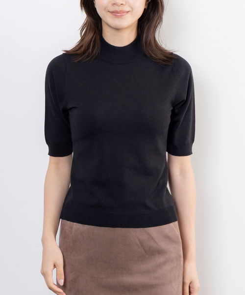 NARACAMICIE（ナラカミーチェ）の「【NARACAMICIE】【ツインニット対応】調温ニット5分袖プルオーバー（ニット/セーター・レディース・レッド/ネイビー/ブラック・M）」の11枚目の写真