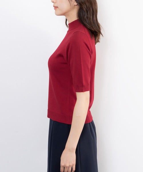 セール】【NARACAMICIE】【ツインニット対応】調温ニット5分袖プル