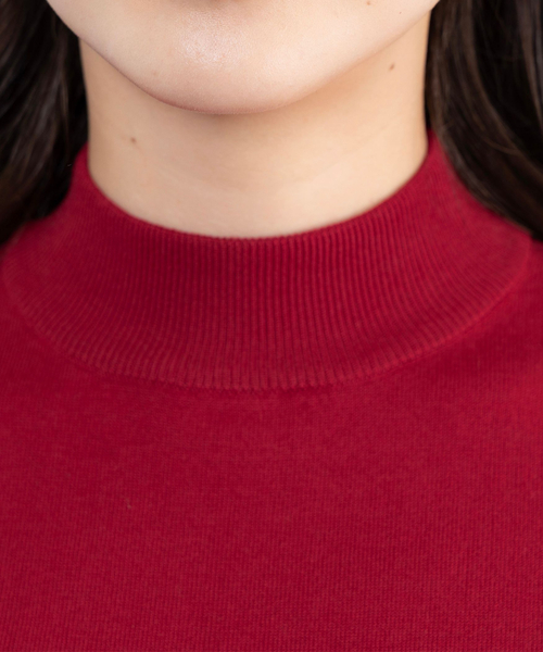NARACAMICIE（ナラカミーチェ）の「【NARACAMICIE】【ツインニット対応】調温ニット5分袖プルオーバー（ニット/セーター・レディース・レッド/ネイビー/ブラック・M）」の9枚目の写真