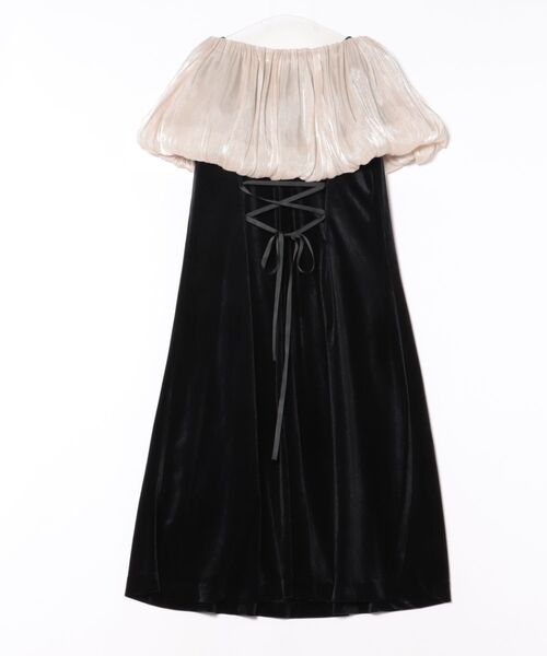 セール】バルーンスヌード＆ベロア パーティードレス 二点セット (S,M