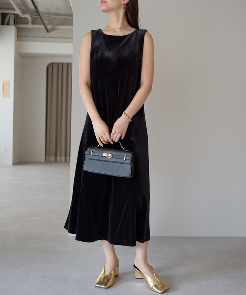 セール】バルーンスヌード＆ベロア パーティードレス 二点セット (S,M