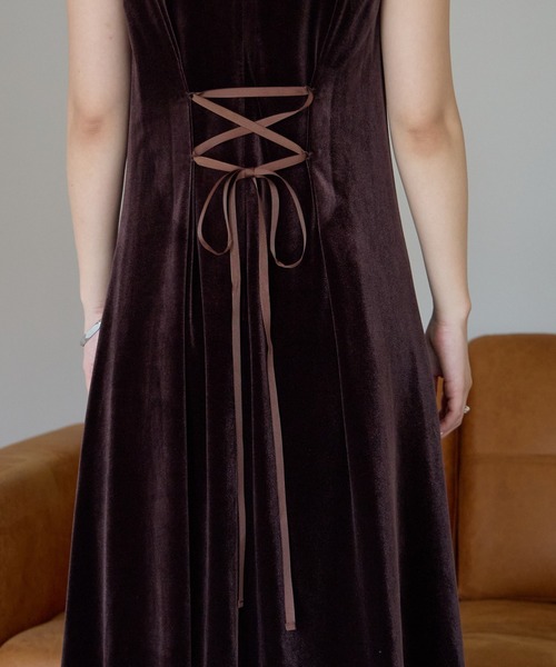 セール】バルーンスヌード＆ベロア パーティードレス 二点セット (S,M