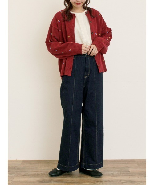 ワイドレッグデニムパンツ（デニムパンツ）｜Samansa Mos2（サマンサ
