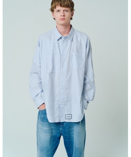 ADAM PATEK(アダムパテック)の「【ADAMPATEK/アダムパテック】James Fabric anarchy shirt アナーキーシャツ(シャツ/ブラウス・レディース・ブルー/グリーン・2/1)」の19枚目の写真