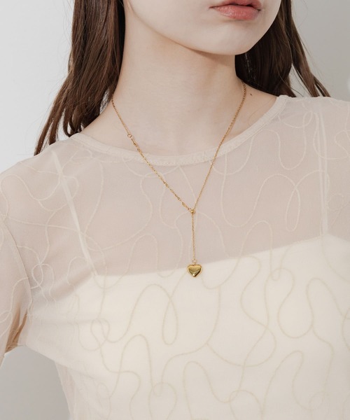 セール】ステンレスハートチャームYネックレス（ネックレス）｜SMELLY