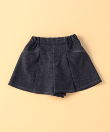 COMME CA ISM(コムサイズム)のデニムライクストレッチ キュロットスカート(ベビーサイズ)(デニムスカート)